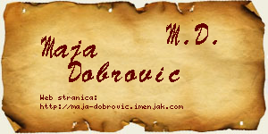 Maja Dobrović vizit kartica